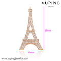 00045-xuping moda subiu ouro broche de forma torre Eiffel